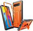 FITO for Google Pixel 6A Case, Dual Layer Shockproof Heavy Duty Case with Tempered Glass Screen Protector Built-in Kickstand (Orange)...