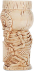 Skull Tiki Polynesian Bone Cream 0.75 Liter Glossy Ceramic Stoneware Mug...