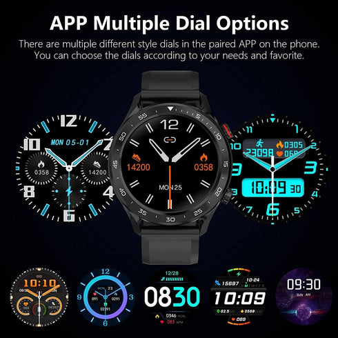 Bebinca GT2 Pro Smart Watch for Men (Make/Receive Call), SpO2/Real-time Heart Rate/Sleep Monitor/Voice Assistant Fitness Tracker, Built-in MP3 Pla...