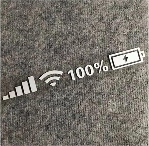 Signal WiFi Full Battery Sign Funny Sticker for Car, Car Window Stickers Unique Vehicle Decals Styling Decorative Auto Rear Window Decal Electric ...