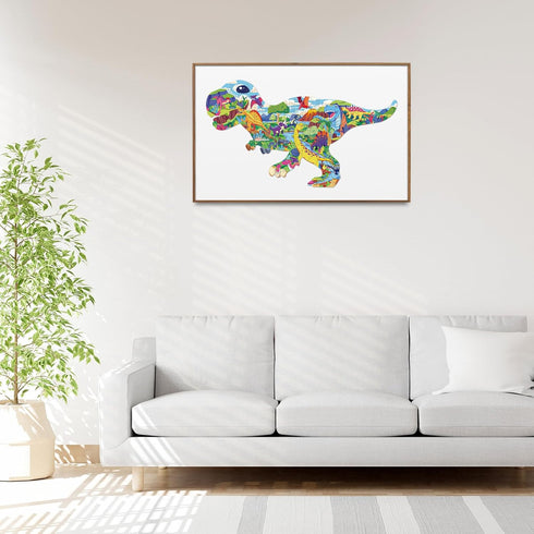 130 Piece Dinosaur World Jigsaw Puzzle for Kids 4-10, Tyrannosaurus Rex Floor Puzzle for Preschool Learning (21.42 X 16.42 in)...