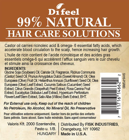 Difeel 99% Natural Moisturizing Hair Care Solutions - Pro-Growth 7.1 oz. - Deluxe 2-PC Gift Set...