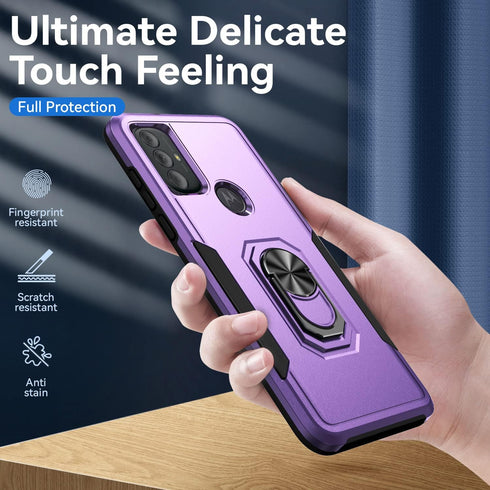 for Moto G Power 2022 Case G Pure Case with Kickstand Armor Magnetic Ring Rugged Protective Military Grade Shockproof Case for G Power 2022 G Pure...