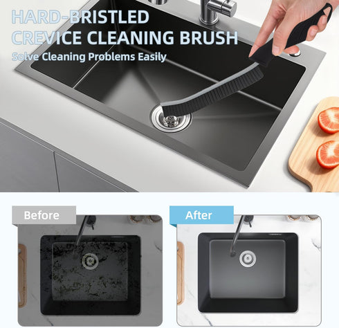 Grout Cleaning Brush - Hard Bristle Crevice Cleaning Brush, Scrub Brush for Tile Grout Crevice, Toilet, Kitchen, Bathroom, Window Track, Vehicle, ...