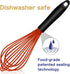 Dishwasher Safe Silicone Whisk, Sealed Waterproof Design Set of 3, Professional Kitchen Whisks for Cooking Non-Scratch, Silicone & Stainless Steel...