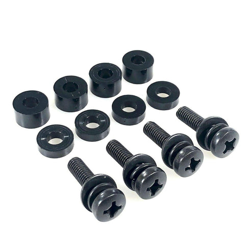 M8 Wall Mount Screws Compatible with Samsung 11-13mm Installations (1.25mm Pitch) Complete kit with Screws, Washers and Spacers - Black Plated....