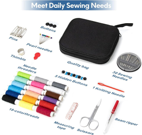 OKOMER Sewing Kit, Sewing Kit for Adults, Needle and Thread Kit, Travel Sewing Kit Sewing Supplies, Small Mini Sewing Kit, Basic, Beginner Sewing ...