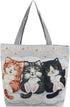 Women Canvas Cat Tote Bag Cat Print Bag Cat Graphic Shoulder Bag Hobo Crossbody Handbag Casual...