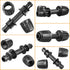 Drip Irrigation Fittings for 1/2 inch Tubing (0.60"-0.63" OD), 12 Pieces Barbed Coupling Drip Parts Locked Coupler Connectors, Drip Line Nuts Conn...