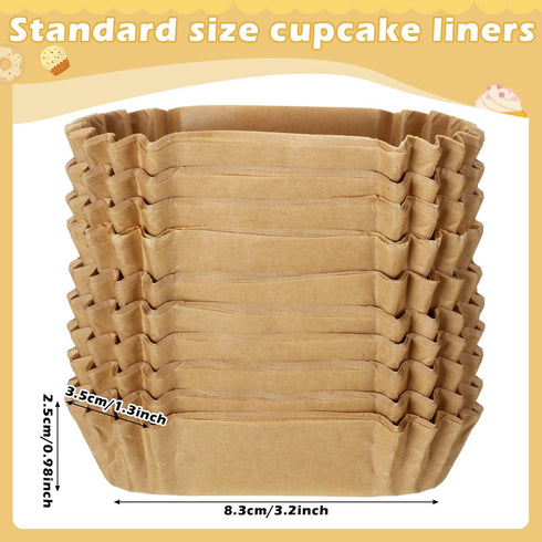 Mifoci 600 Pcs Oval Cupcake Papers Disposable Brownie Baking Cups Cake Loaf Pan Liners Boat Shaped Mini Muffin Cupcake Wrappers for Weddings Birth...