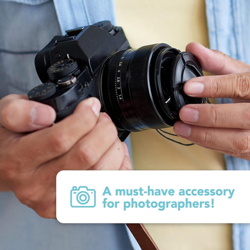 49mm Lens Cap Bundle, 3 Pack Universal Snap on Front Centre Pinch Lens Cover Set for Canon Nikon Sony Olympus DSLR Camera + Camera Lens Cleaning P...