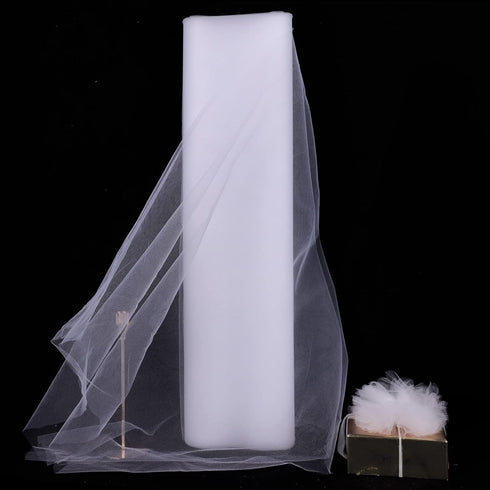 HAVII 54" x 20 Yards (60 ft) White Tulle Rolls Bolt for Wedding Birthday Party Decoration Tutu Table Skirt Tulle Fabric Spool Wrapping Ribbon DIY ...