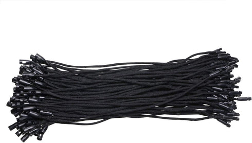 Tupalizy Black Cotton Gift Clothing Price Tag String Hanging Rope Snap Lock Pin Loop Fastener Hook Ties for Luggage Label Attachment,7.5 Inch, 100...