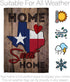 Texas Flag State Banner Home Sweet Home Decor Indoor Wall Art Patio Lawn Front Porch Room Decorations Outdoor Tapestry Yard Garden Sign Indoor Ame...