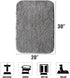 Microfiber 20''x30'' Bath Rug 1 Piece with PVC Non-Slip Backing Bath Mat Set,Machine Washable Water Absorb Bathroom Rug Set,Grey...