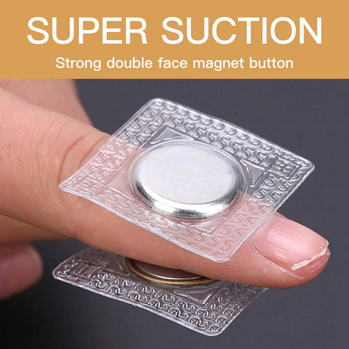 15 Pairs 1.8 Inch 25MM Large Invisible Hidden Sew Magnetic Snap PVC Hidden Purse Closure Fastener Snaps for Handbag Clothing Clasp DIY Craft Sewin...