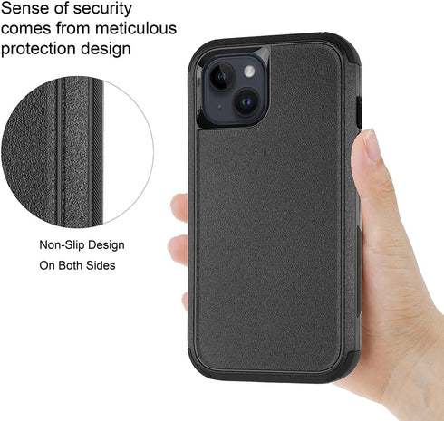 Phone Case for iPhone 15 Plus, 3 in 1 Heavy Duty Drop Protection Shockproof Military Protective Tough Durable Cover Case for iPhone 15 Plus 6.7 in...