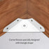 12 Pcs Corner Bracket Metal Corner Brace Corner Support Trapeziform Angle Code, Cabinet Countertop Brackets for Wood Chair, Box, Desk (White)...