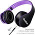 Kids Headphones BG6002 Children Headphones for Kids Boys Adult with Microphone Volume Control Foldable Headset with 3.5mm Plug Removable Cord (Bla...
