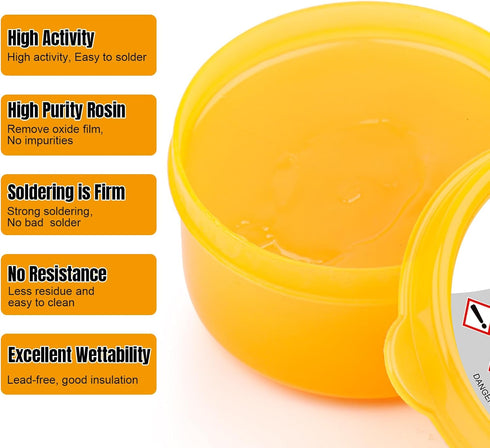 Solder Flux Paste, Lead Free Rosin Soldering Paste Flux for Electronics, SMD Electrical Soldering Flux, for PCB LED IC CPU #7142 (N.W. 2.82oz/80g)...