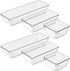 6 Pcs Clear Drawer Organizer Set, 3 Size Acrylic Drawer Storage Trays, Storage Tray for Makeup, Kitchen, Gadgets, Office...