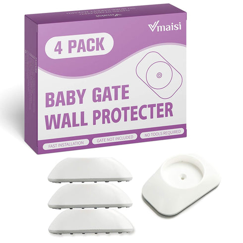 Vmaisi Baby Gate Wall Cup Protector Make Pressure Mounted Safety Gates More Stable - Wall Damage-Free - Fit for Doorway, Door Frame, Baseboard - W...