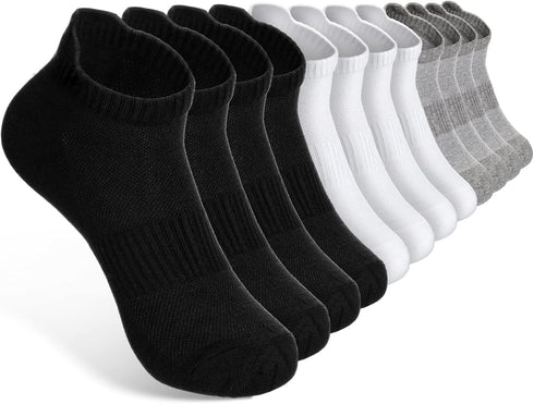 12 Pairs Men's Low Cut Athletic Socks Casual Running Socks Breathable Men Work Socks for Sport Hiking Running (Stylish Style)...