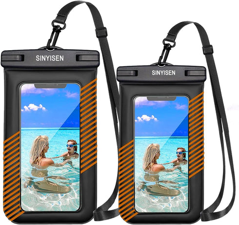 Waterproof Phone Pouch 2pcs(S+L)Waterproof Phone Lanyard Case,IPX8 Floating Waterproof Phone Case Dry Bag for iPhone 15 14 Pro 13 13 Pro Max 12 11...