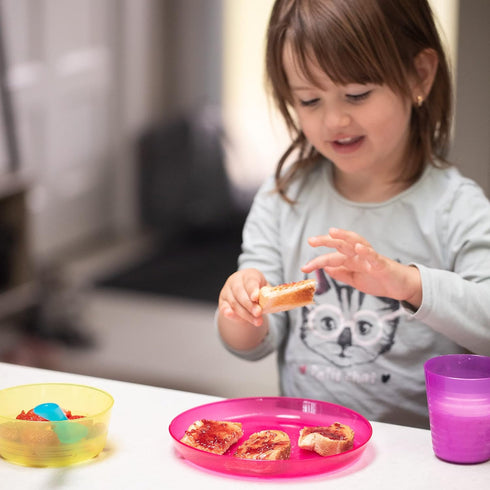 Kids Plastic Dinnerware Set of 12 Multi Color Bowls - Reusable, BPA-Free, Dishwasher Safe and Microwaveable...