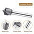SpeTool 1/4" Shank Point Cutting Roundover Router Bit with 1/2" Cutting Diameter 1/4" Radius, Carbide 2 Flute Tipped Round Over Beading Bits for C...