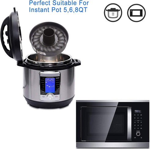 7 Inch Springform and Bundt Pans, Non-stick Cheesecake and Ice-Cream Cake Bakeware,Carbon Steel Tube Pan 2 in 1 with Removable Bottom and Quick-Re...
