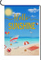 Hello Sunshine Summer Garden Flag,Summer Beach Decorations Garden House Flag Holiday Party Burlap Outdoor Décor 12.5x18 Inch...