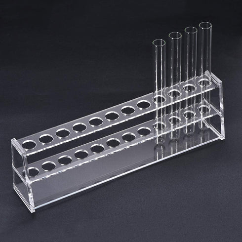 uxcell Acrylic Test Tube Holder Lab Stand Rack 12 Wells for 10ml Centrifuge Tubes Clear...