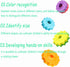Baby Spinning Stacking Toys, Spin Toys ABS Plastic and Color Rainbow Design Ring Stacker Baby Toys 6 to 12 Months Montessori Educational Learning ...