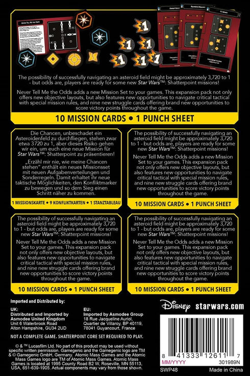 Star Wars Shatterpoint Never Tell Me The Odds Mission Pack - Tabletop Miniatures Game, Strategy Game for Kids and Adults, Ages 14+, 2 Players, 90 ...