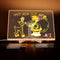 Acrylic Dry Erase Board with Light 11.8 X 7.9” Light up Dry Erase Board with Stand as a Glow Memo LED Letter Message Board Note Glass Led Board Wh...