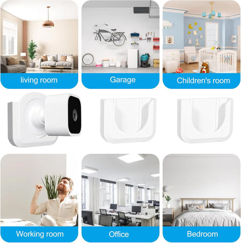 Adhesive Wall Mount Bracket for Blink Mini Indoor Camera, No Drill, No Screws, Decorate Damage-Free, Easy to Install (2 Pack)...
