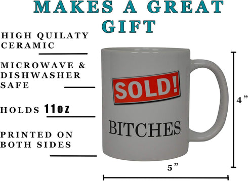 Rogue River Tactical Realtor Coffee Mug Sold Best Funny Real estate Agent Novelty Cup Gift Idea For Men Women Office Employee Boss Coworkers...