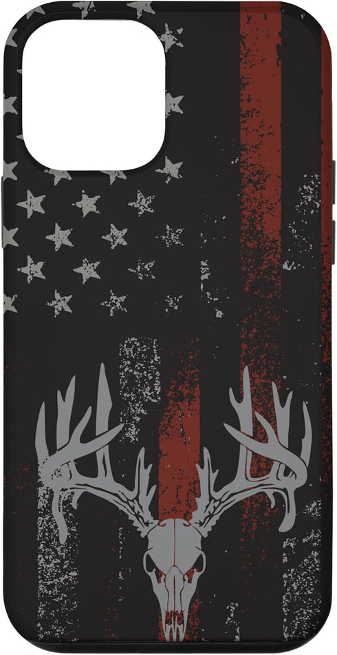 iPhone 12 mini American Flag Whitetail Deer Buck Hunting USA FLAG Hunter Case...