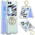 HOGGU for Samsung Galaxy Z Flip 6 Case with Hinge Protection & 360°Ring Holder Kicks-Stand, Support Wireless Charging Protective Phone Case for Sa...