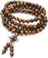 Jovivi Tibetan 6mm 8mm 108 Natural Tiger Eye Gemstone Beads Prayer Mala Bracelet Necklace...