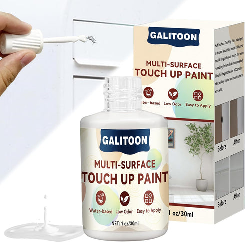 White Touch Up Paint Pen, 1 Fl Oz Semi-Gloss Multi Surface White Paint Pen, Interior & Exterior Chalk Paint, All in One Paint Repairs Bath, Door, ...