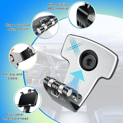 Lifegiverwise Phone Holder,New Multifunctional Car Dashboard Mobile Phone Holder 360 Rotation,Dashboard Cell Phone Holder,Universal Car Sun Visor ...