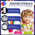Patriotic Stencils for Painting, 28 PCS 4th of July Reusable Stencil Templates for Cookie Cake Scrapbooking Wood Drawing, American Independence Da...