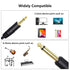 RIIEYOCA 1/8" to 1/4" TS Cable, Gold Plated 3.5mm Mono Male to 6.35mm Mono Male Audio Cable for Amplifier, Speaker,Guitar(2m/6.56ft)...