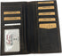 E ELTON Genuine Hunter Leather Long Checkbook Wallet for Men & Women - RFID Blocking Technology Black...