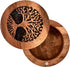 Acacia Wood Spice Cellars Box with Lid for Kitchen, Countertop, Round Storage Box for Spices (3.5" x 3.5" x 2.5")...