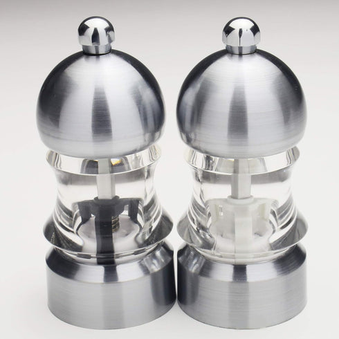 Chef Specialties 3.5" Metro Pepper Mill and Salt Mill Set, Clear...