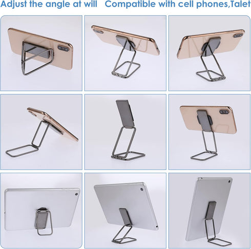 Cobee Cell Phone Ring Holder Finger Kickstand, 360° Rotation Foldable Metal Ultra-Thin Cellphone Back Grip Stand Adjustable Phone Holders for Magn...