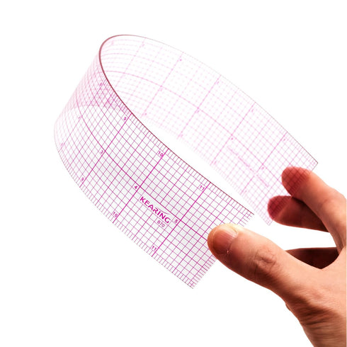 Clear Graph Ruler Fashion Design Ruler, Sandwich Line, 2 x 12", Transparent Pattern Making Dress Making Ruler for Sewing Quilting...